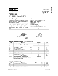 datasheet for FQP7N10L by Fairchild Semiconductor