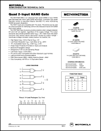 datasheet for MC74VHCT00AD by ON Semiconductor