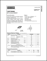 datasheet for FQPF58N08 by Fairchild Semiconductor