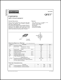 datasheet for FQPF6P25 by Fairchild Semiconductor