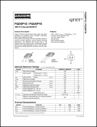 datasheet for FQU8P10 by Fairchild Semiconductor