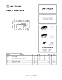datasheet for SN74LS30MEL by ON Semiconductor