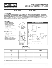 datasheet for HCPL-0600 by Fairchild Semiconductor