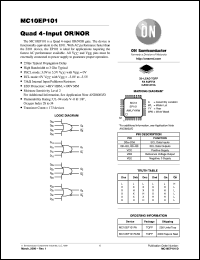 datasheet for MC10EP101FA by ON Semiconductor