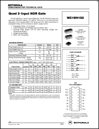 datasheet for MC10H102MEL by ON Semiconductor