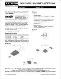 datasheet for HUFA75343P3 by Fairchild Semiconductor