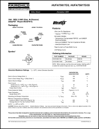 datasheet for HUFA75617D3S by Fairchild Semiconductor