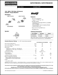 datasheet for HUFA75823D3S by Fairchild Semiconductor