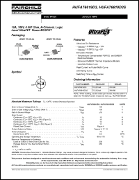 datasheet for HUFA76619D3 by Fairchild Semiconductor