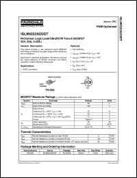 datasheet for ISL9N322AD3ST by Fairchild Semiconductor