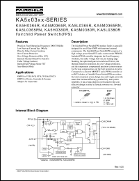 datasheet for KA5H0380R by Fairchild Semiconductor