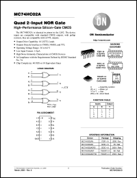 datasheet for MC74HC02AD by ON Semiconductor