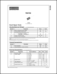 datasheet for 1N4152 by Fairchild Semiconductor