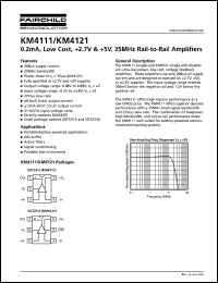 datasheet for KM4111 by Fairchild Semiconductor