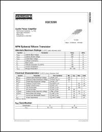 datasheet for KSC5200 by Fairchild Semiconductor