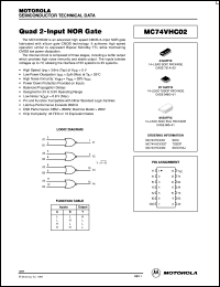 datasheet for MC74VHC02D by ON Semiconductor