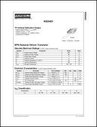 datasheet for KSD401 by Fairchild Semiconductor