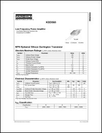 datasheet for KSD560 by Fairchild Semiconductor