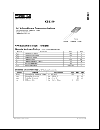 datasheet for KSE340 by Fairchild Semiconductor