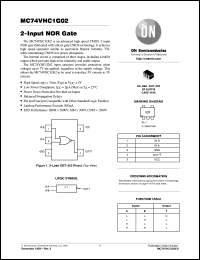 datasheet for MC74VHC1G02DFT1 by ON Semiconductor