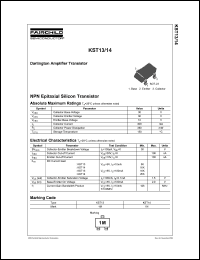 datasheet for KST14 by Fairchild Semiconductor