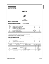 datasheet for 1N457A by Fairchild Semiconductor