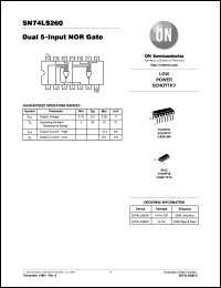 datasheet for SN74LS260D by ON Semiconductor