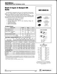 datasheet for MC10H210FN by ON Semiconductor