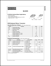 datasheet for MJD200 by Fairchild Semiconductor