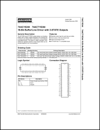 datasheet for 74AC16244 by Fairchild Semiconductor