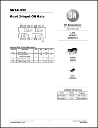 datasheet for SN74LS32D by ON Semiconductor