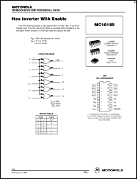 datasheet for MC10189FN by ON Semiconductor