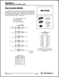 datasheet for MC10195P by ON Semiconductor