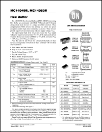 datasheet for MC14050BCP by ON Semiconductor