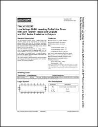 datasheet for 74ALVC162240 by Fairchild Semiconductor