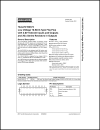 datasheet for 74ALVC162374 by Fairchild Semiconductor