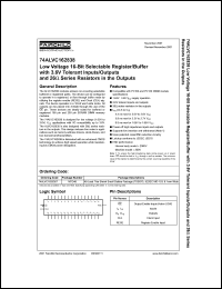 datasheet for 74ALVC162838 by Fairchild Semiconductor