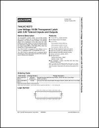 datasheet for 74ALVC16373 by Fairchild Semiconductor