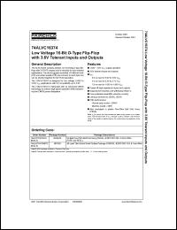 datasheet for 74ALVC16374 by Fairchild Semiconductor