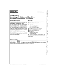 datasheet for 74ALVC16835 by Fairchild Semiconductor