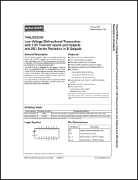 datasheet for 74ALVC2245 by Fairchild Semiconductor