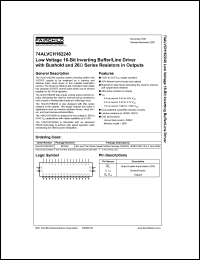 datasheet for 74ALVCH162240 by Fairchild Semiconductor