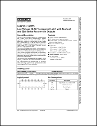 datasheet for 74ALVCH162373 by Fairchild Semiconductor