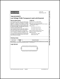 datasheet for 74ALVCH16373 by Fairchild Semiconductor