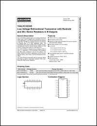 datasheet for 74ALVCH2245 by Fairchild Semiconductor