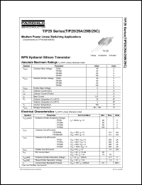 datasheet for TIP29C by Fairchild Semiconductor