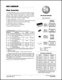 datasheet for MC14069UBDTEL by ON Semiconductor