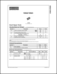 datasheet for 1S923 by Fairchild Semiconductor