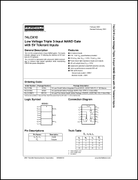 datasheet for 74LCX10 by Fairchild Semiconductor