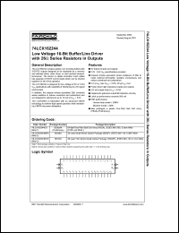 datasheet for 74LCX162244 by Fairchild Semiconductor